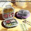 MURRI&MURRDI Pocket Pill Case Box, Pill Dispenser 7 Compartments, Weekly