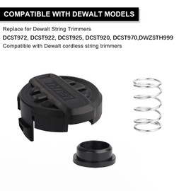 THTEN DWO1DT995 Replacement Head Replacement Spring Base and Cover Cap Compatible with Dewalt DCST970,DCST922,DCST990,DCST920,DCST925,DCST991 Cordless String Trimmer