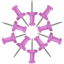 VAPKER Push Pins Tacks 120Pcs Solid Violet Thumb Tacks Larger Size Pin Map Tacks Plastic Head with Steel Point for Bulletin Board