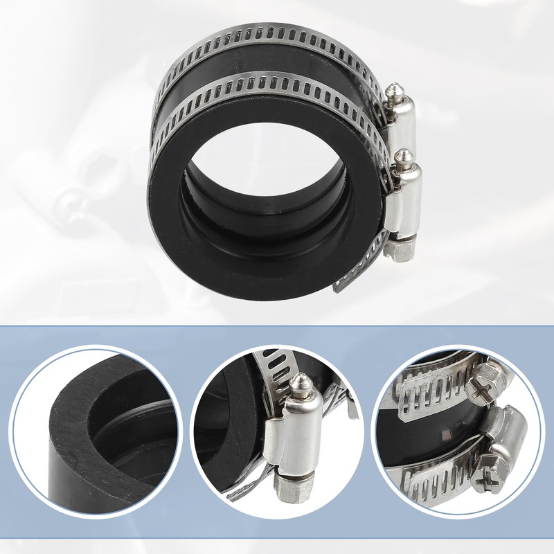 ACROPIX 40mm ID Rubber Black Motorcycle Carburetor Adapter Inlet Inlet