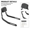 Motorcycle Detachable Passenger Sissy Bar Backrest with Cushion Pad Compatible