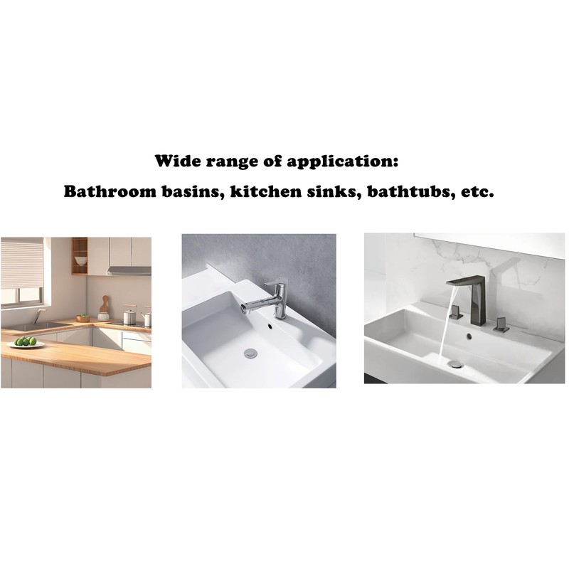 4 Pack Sink Overflow Trim-Ring Stainless Steel Bathroom Kitchen Basin