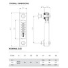 127mm Filtrec oil level indicator, M10 x 1.5 thread, without