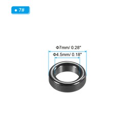 PATIKIL 0.28 Inch Fishing Rod Guide Rings, 30Pcs Ceramic Guides Rings Fish Rod Repair Kit Fishing Pole Eyelet Replacement for Freshwater Saltwater, Black