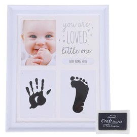 TokTech Baby Photo Frame, Baby Handprint, Paw Shape Kit, Baby Frame, Handprint Stamp, Photo Frame, Naming Book, Baby Shower, Growth Record, Newborn, 1st Birthday, Family Celebration, Cat Dog Limb