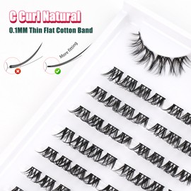 Eyelash Cluster Lashes Eyelash Extensions Mixed 12-13 mm Lash Clusters Individual Eyelashes D Curl Eyelashes Prefabricated Left and Right Lash Clusters DIY Eyelash Lash Extensions 8 Pairs Siligli