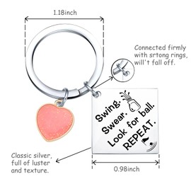 UIEOA Golf Gifts Golf Charm Gifts For Adult Women Men Golf Lover Keychain Golfer Anniversary Keychain Golfer Jewelry Golf Club Gifts Golf Coach Keychain Golf Themed Keychain Golf Player Gifts