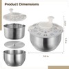 Large Stainless Steel Salad Spinner, Lettuce Spinner Vegetable Strainer Set,
