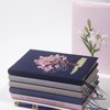 FRORA Embroidered Journal Notebook, A5 Softcover, Dot Line, (Pink, Yagle