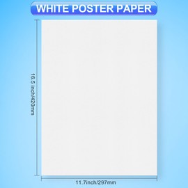 60 Pcs White Poster Board,VinTS 11.7 * 16.5 Inches White Poster Paper,230G Thickness Blank Graphic Display Board for School Arts, Classroom Crafts, Office (Pack of 60)