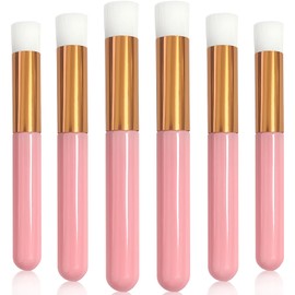 Jaasuee 6 Pieces Lash Brush Cleaning Set for Nose Cleaning, Blackhead Removal, Lash Wash & Makeup Application (Pink)