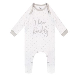 Harry Bear Baby Sleepsuit 'Ich Liebe Papa', White