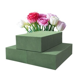 RIDEHILL 3 Pack Floral Foam Blocks, 5.5" x 3.1" x 1.7" Flower Foam for Flower Arrangements Supplies, Wet and Dry Flower Foam Blocks Suitable for Fresh and Artificial Flowers in Decorations