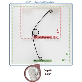 Morvat Adjustable Spring Access Panel 12"x12" Inches, for Drywall, Ceiling, Electrical, Plumbing Heavy-Duty & Easy Install, Wall Hole Cover Plate, White | Fits 7.5"x8.5" - 12"x12" Inches | (4-Pack)