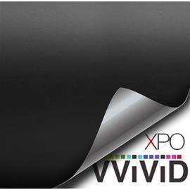VViViD Satin Flat Matte Stealth Jet Black Vinyl Wrap Roll with Air Release Technology (1ft x 5ft)