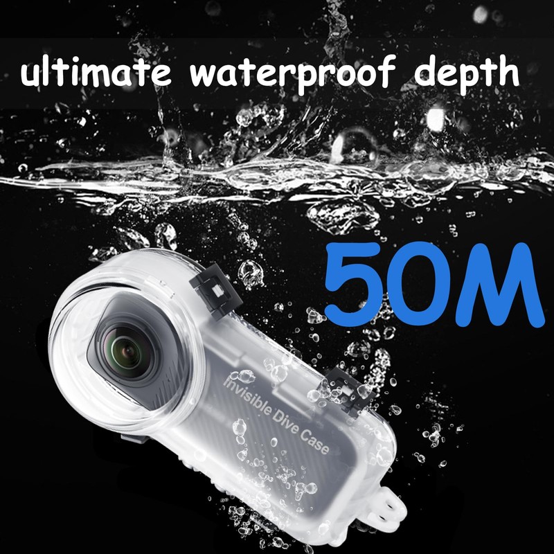 Birgipar Invisible Dive Case for Insta360 X4 - Transparent Acrylic