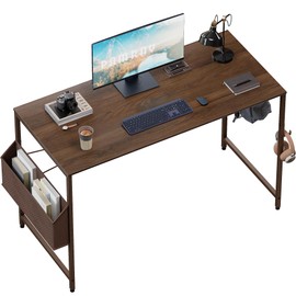 Pamray 47 Inch Computer Desk for Small Spaces with Storage Bag, Home Office Work Desk with Headphone Hook, Small Office Desk Study Writing Table