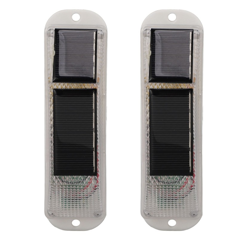 2pcs Solar Strobe Warning Light Waterproof Light Control High Bright