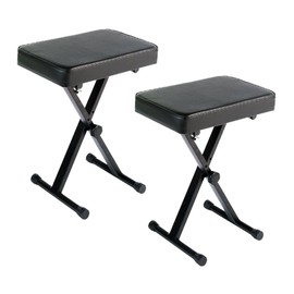 Yamaha OEM PKBB1 Adjustable Padded Keyboard X-Style Bench, Black, 19.5 inches