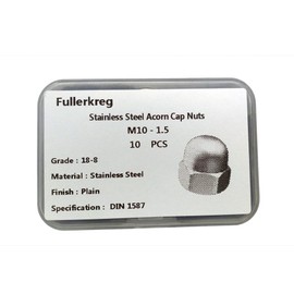 FullerKreg M10-1.5 DIN 1587 A2 Stainless Steel Acorn Nut 10pcs