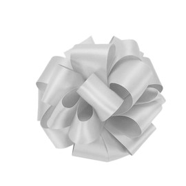 Trimming Shop White Ribbon Roll - 40mm x 25 Metres - Double Sided Satin Brightly Coloured - 100% Polyester - for Gift Wrapping, Decorating, Arts and Craft - Machine Washable