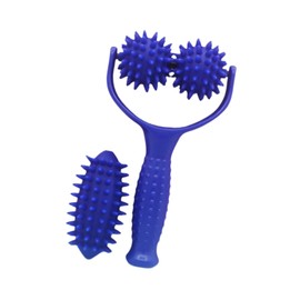 perfeclan Massage Rolling Ball with Handle, Small Handheld Workout Ball Muscle Massage Tool for Back Full Body Neck Foot Shoulder