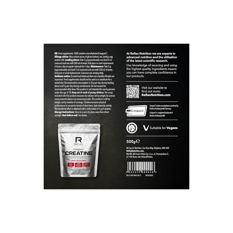 Reflex Creapure Creatine Powder 500g