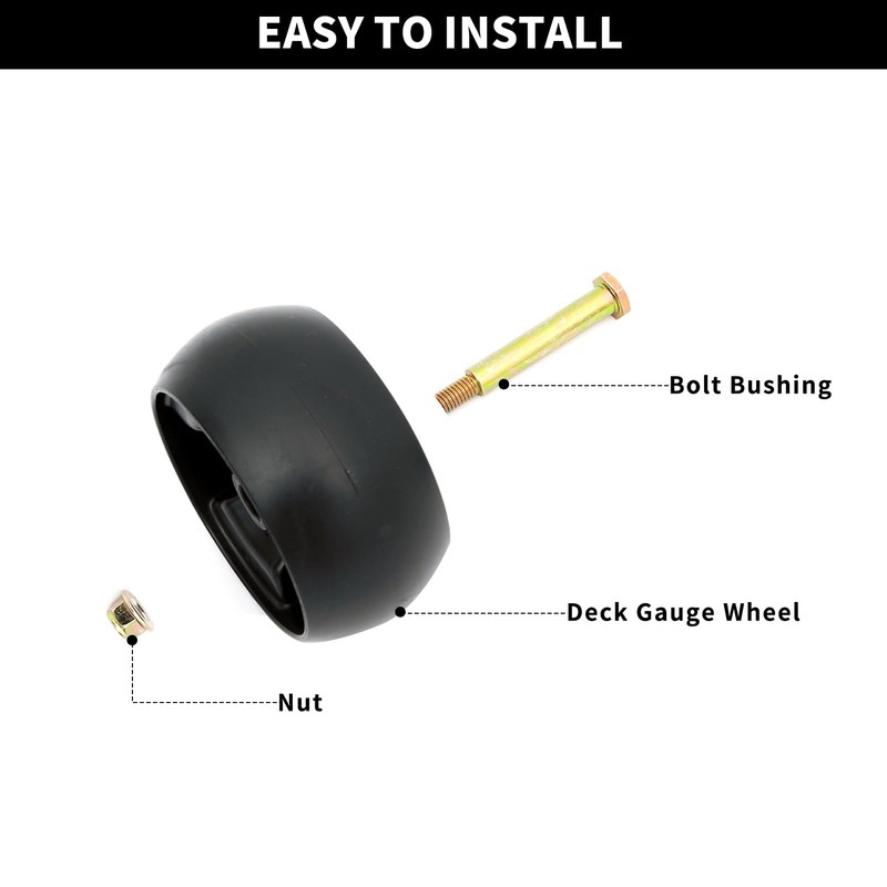 Lawn Mower Deck Gauge Wheels Kit AM125172 Mower Deck Wheels