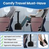 Portable & Adjustable Airplane Foot Hammock with Hardboard Support and
