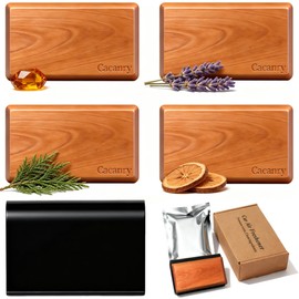 Car Air Freshener Starter Kit - Wood Car Freshener for Visor Clip - Long Lasting Car Scent - Car Odor Eliminator - CLIP INCLUDED