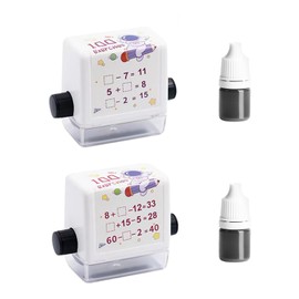 CYNOSURETECH 1 Piece Math Seal Roll Set, Calculation Roll Seal, Roll Number Teacher Seal, Teacher Seal, Reusable, Helps Children Learn Math