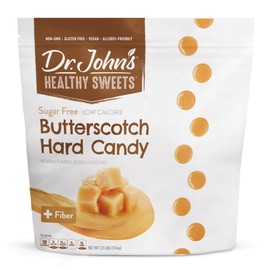 Dr. John’s Sugar Free Candy, Healthy Hard Candy with Zero Sugar, Low Calorie Snack, Keto Friendly, Vegan, Gluten Free, Butterscotch, 252 Count, 2.5 LB