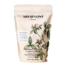 MenoThrive | Suplemento natural | Proteína vegetal | Isoflavonas de soya | Sabor vainilla | 500g | Rinde casi un mes | By MHarmony