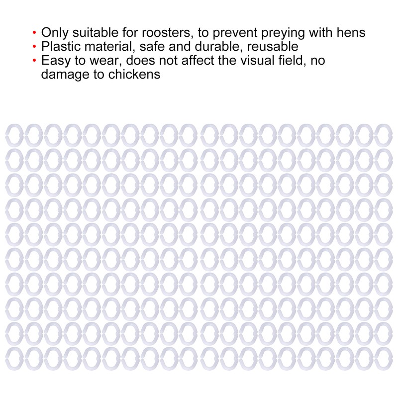 200PCS PP Plastic Chicken Beak Clasps Reusable Rooster Mouth Snap