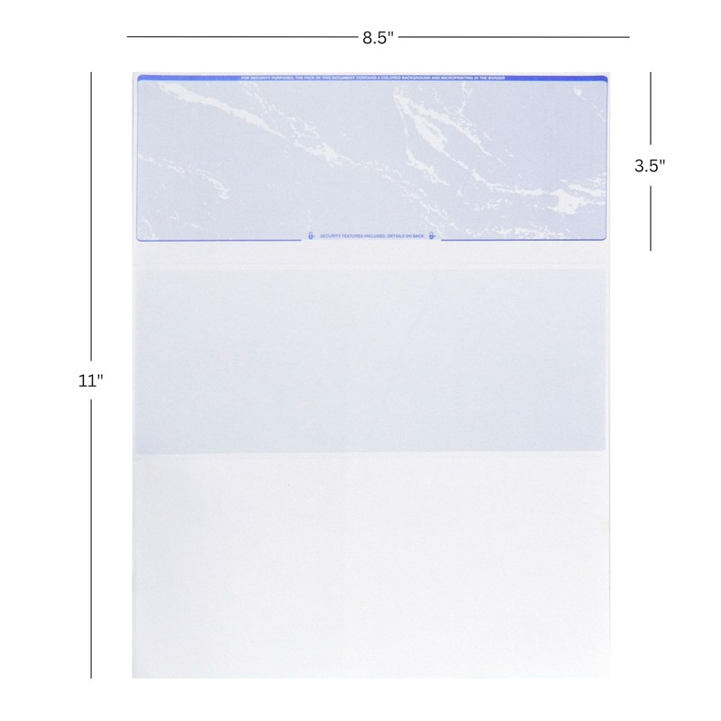 500 Sheets Computer Blank Check Paper - Blank Checks on