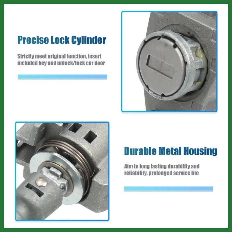 Motoforti 1 Set Front Door Lock Cylinder Set Kit with