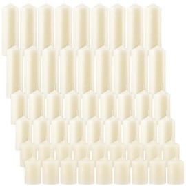 MTLEE 54 Pack Dripless Pillar Candles 3"/4"/6" Unscented Candles Bulk Smokeless Fireplace Assorted Size for Home Wedding Birthday Dinner Holiday Party Decoration (Ivory White)