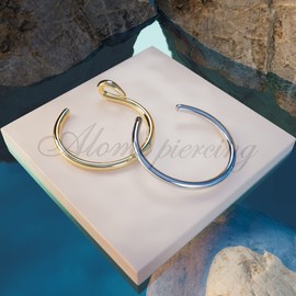 2er Set Faux Clip-On Nasenring 20g - 925 Sterling Silber - 14k Goldgefüllt - Für diesen Nasenring ist kein Piercingloch erforderlich