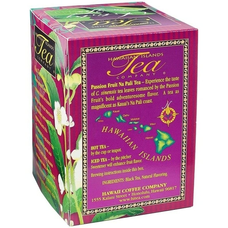 Hawaiian Islands Tea Company Passionfruit Na Pali Black Tea, All