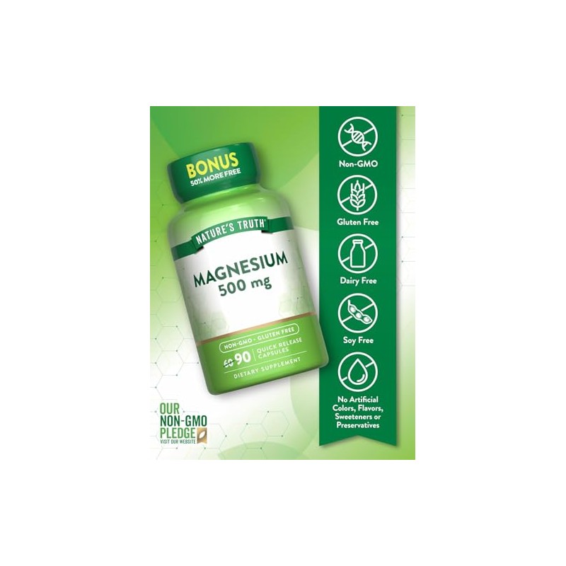 Natures Truth Óxido de magnesio 500 mg (paquete de 2)