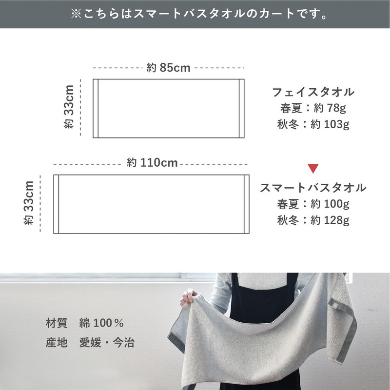 Trampalan Imabari Towel, Certified Smart Bath Towels, Set of 4,