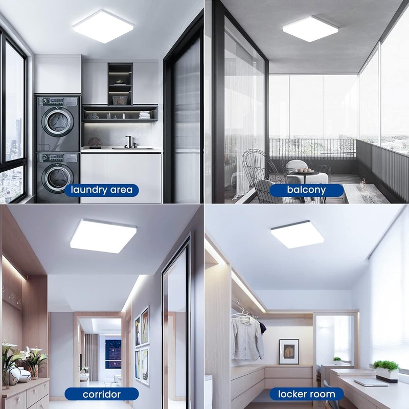 EASY EAGLE LED Flat Ceiling Light, 6500 K, 24 W,