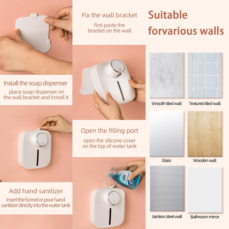 Automatic Soap Dispenser Touchless,Soap Dispenser for Kitchen Sink,Foaming Soap Dispensers-Rechargeable,