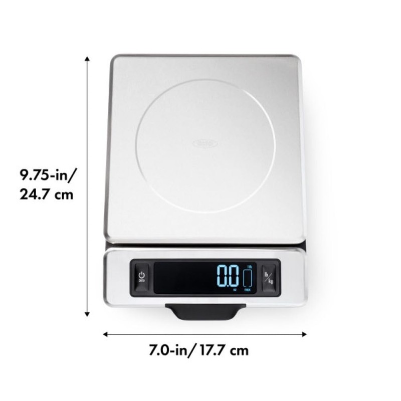 OXO Good Grips 11-Pound Stainless Steel Kitchen Scale with Pull-Out