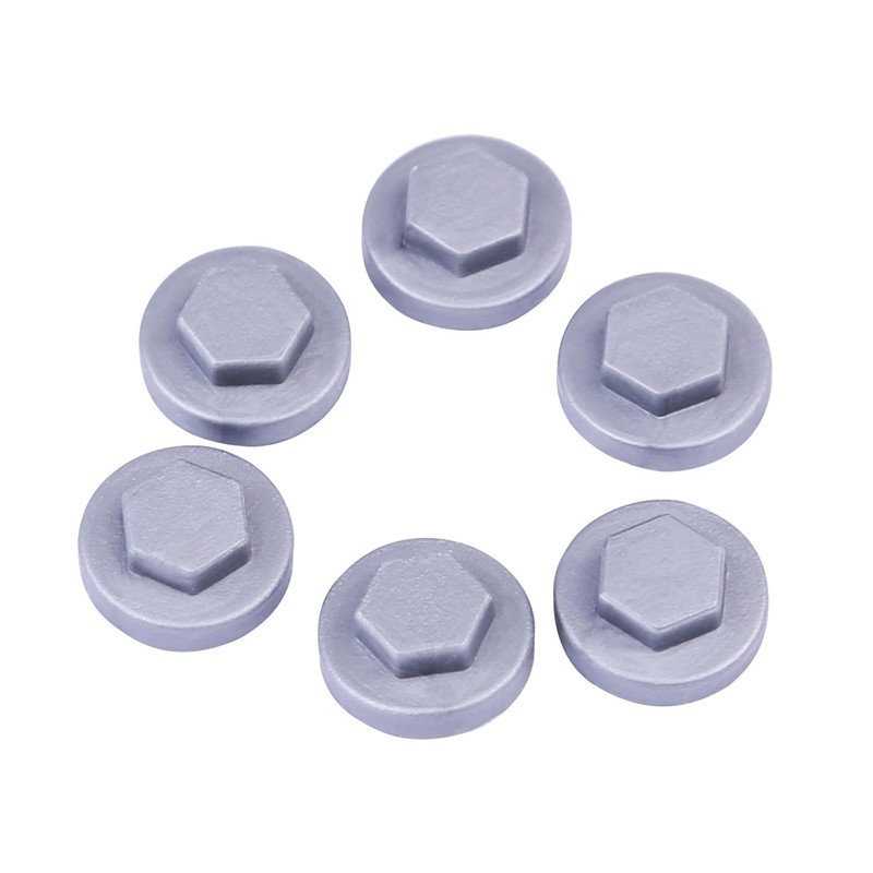 400 Pack Silver Gray Roofing Screw Caps – Durable Plastic