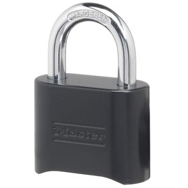 Master Lock Combination Lock, Set Your Own Combination Lock, Indoor and Outdoor Padlock, Weatherproof Code Lock,Black