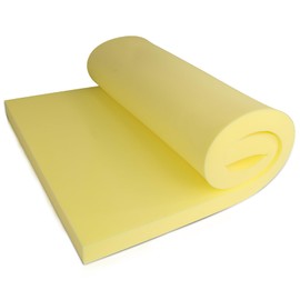 Yellow Foam Board, High-Density Upholstery Foam for Couch Cushion Replacement, Foam Padding for Cushions, Furniture, and DIY Projects, Durable Foam Pad for Chairs, Sofas, and Egg Crate Foam Inserts