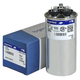 (2) Pack - GE/Genteq 27L947BZ3/27L947-45 + 7.5 uf MFD 370 Volt VAC Genteq Replacement Round Dual Run Capacitors