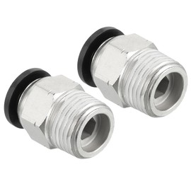 PATIKIL Push to Connect Air Fittings Set of 2 with 3/8" OD Tube and 3/8" NPT Female Thread Airline Quick Connect Fitting