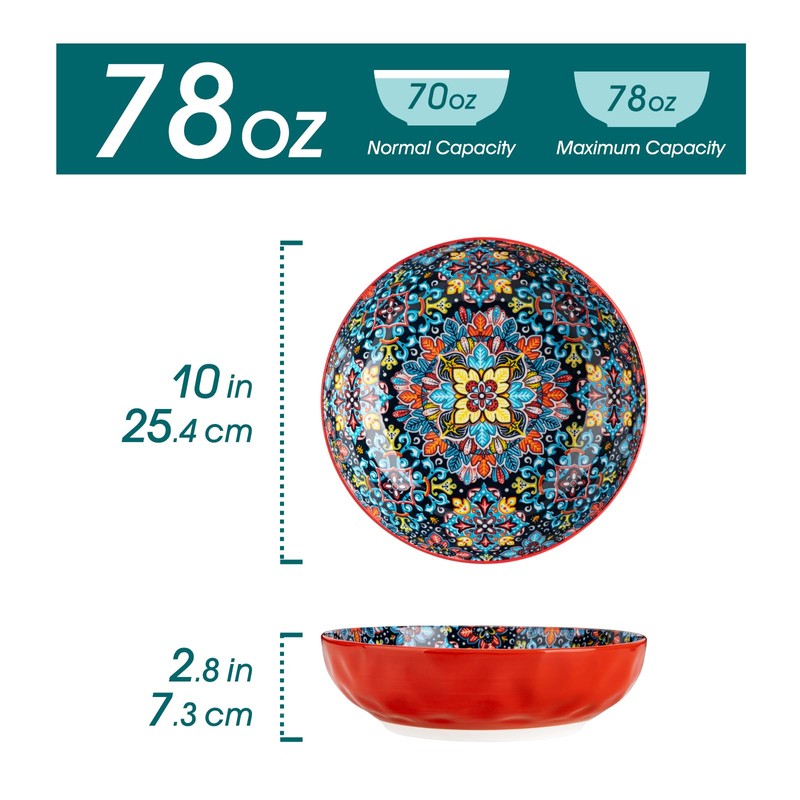 vancasso Large Serving Bowls, 78 Oz Extra Large Salad Bowls